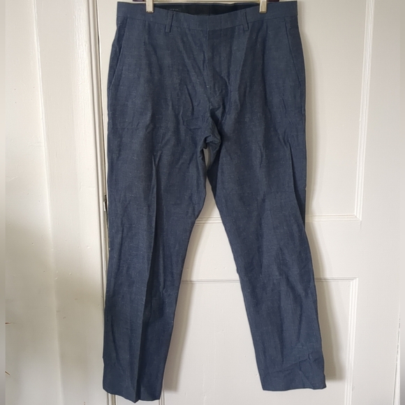 J Crew Ludlow Slim Cotton Pants Size 34 Blue 35X32‎ - Picture 1 of 11